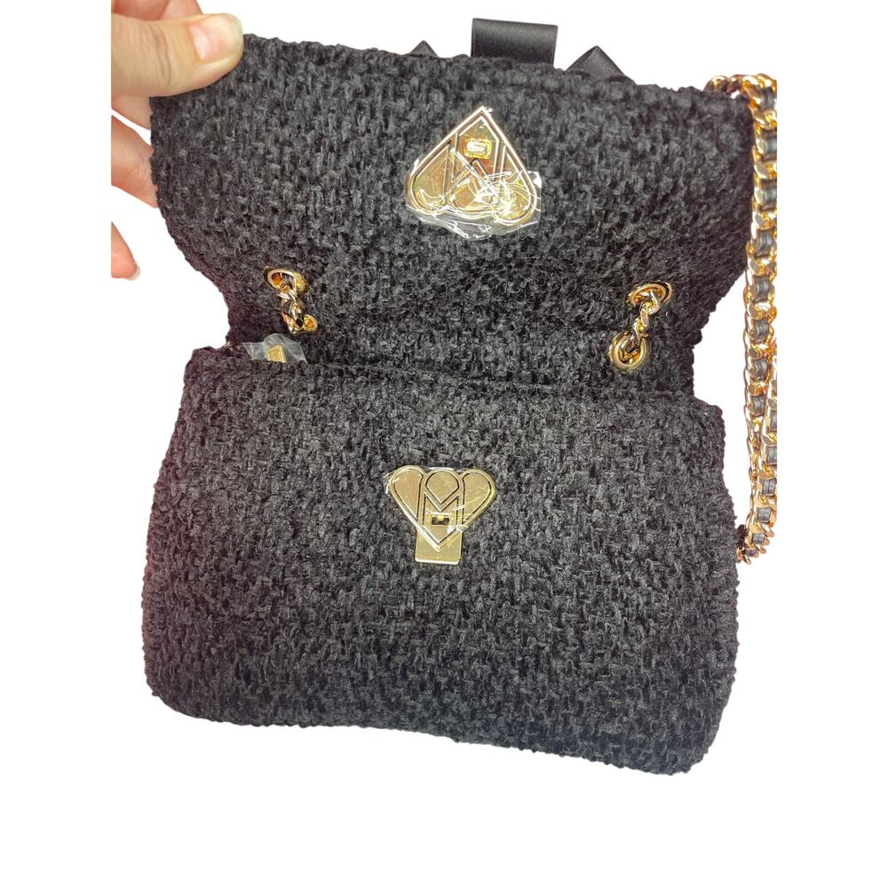 Minime Paris XS Soft Structured Bag, Black Tweed, NWT - Picture 5 of 13